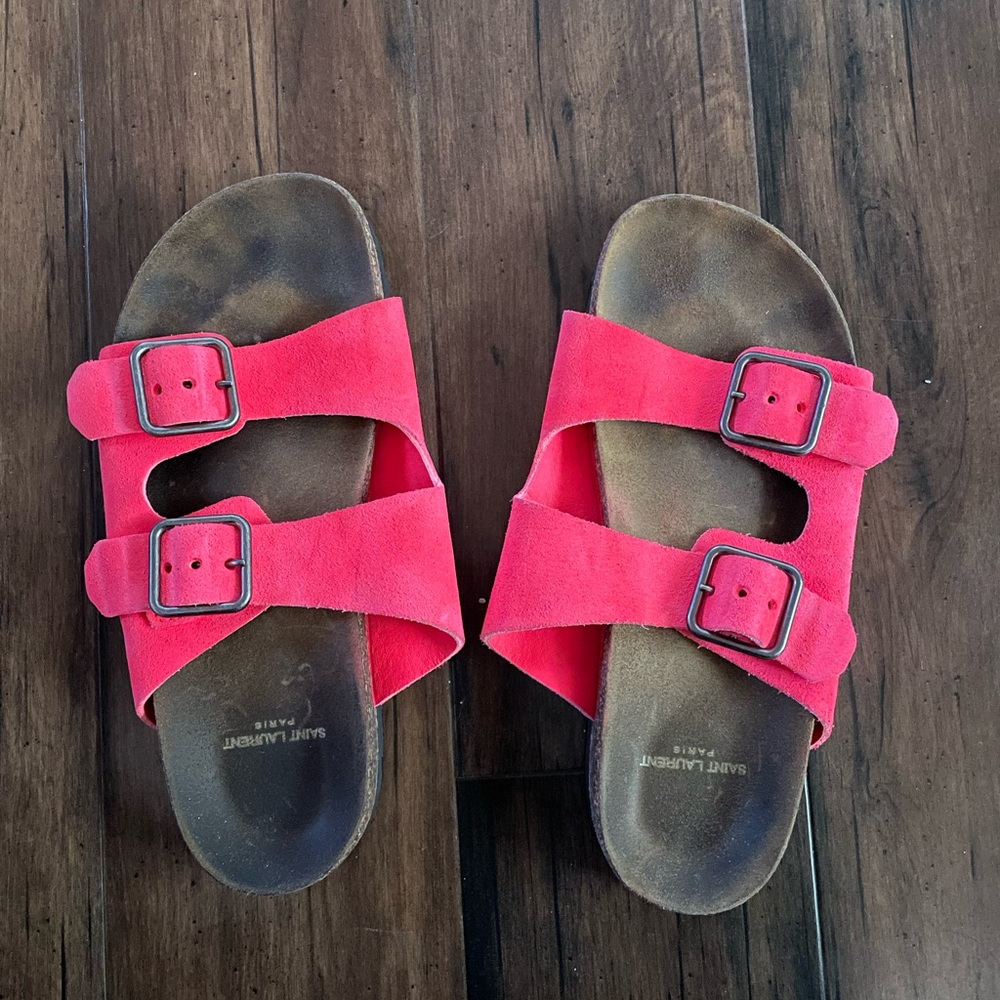 Saint Laurent
Saint Laurent Jimmy Buckle Slip-On Sandals